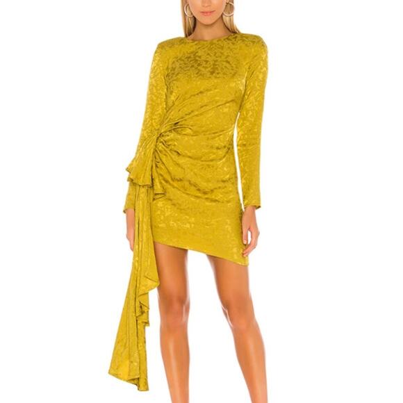 Lovers and Friends Matilda Mini Dress in Citron Size Large - Picture 1 of 7